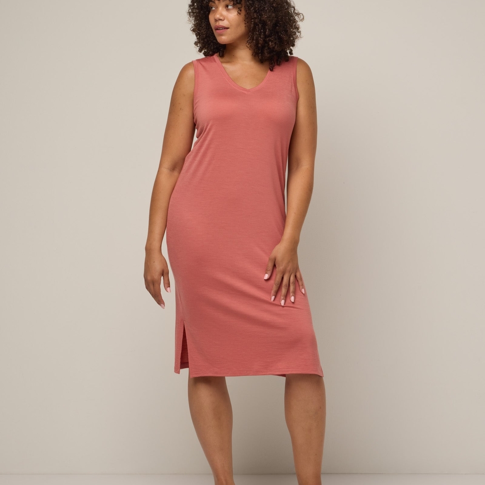Sleeveless Pink Midi Dress